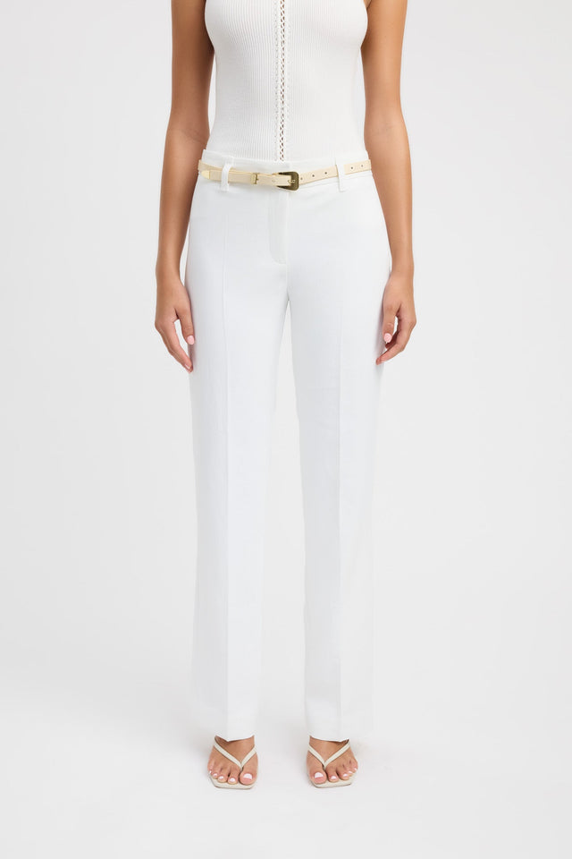 front Ariel Suit Pant Kookai relaxed High-rise white womens-regular-pants 