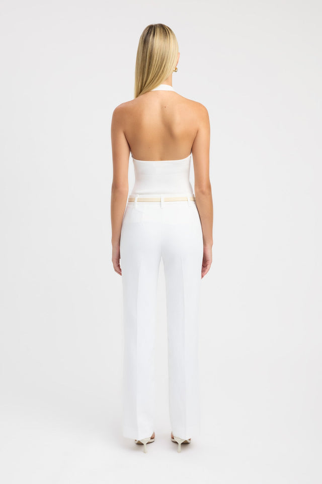 back Ariel Suit Pant Kookai relaxed High-rise white womens-regular-pants 