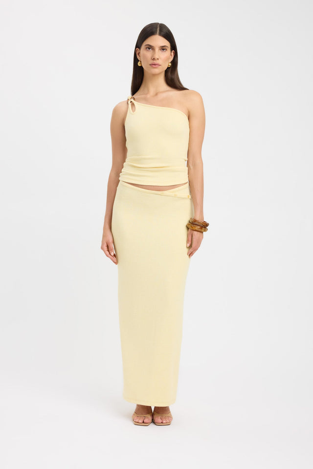 front Carter Maxi Skirt Kookai Straight Maxi yellow womens-skirts 