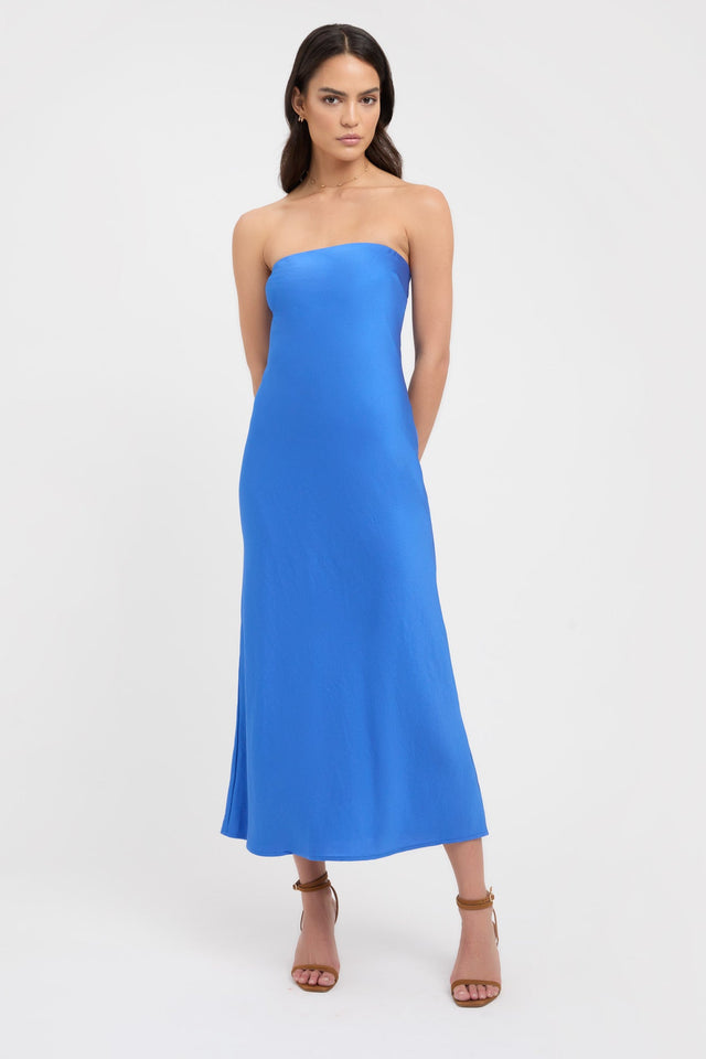 product Milan Ivy Slip Dress Kookai Aline Midi Relaxed Straight blue womens-dresses 