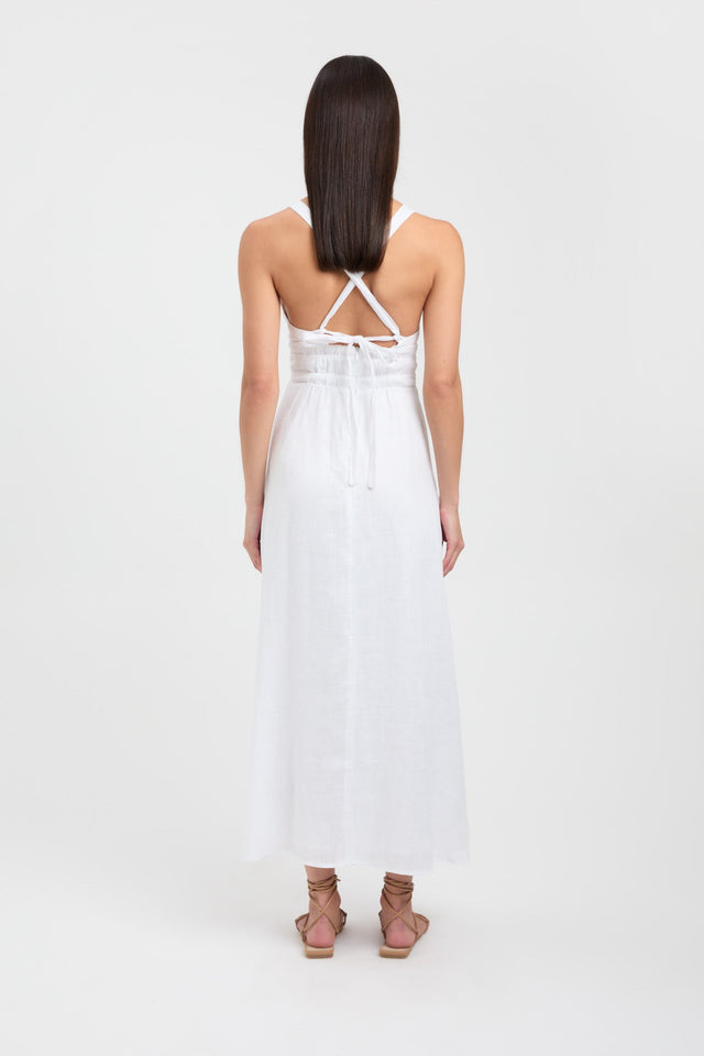 product Tahiti Vee Dress Kookai Fit-and-flare Maxi Relaxed Plungeneck white womens-dresses 