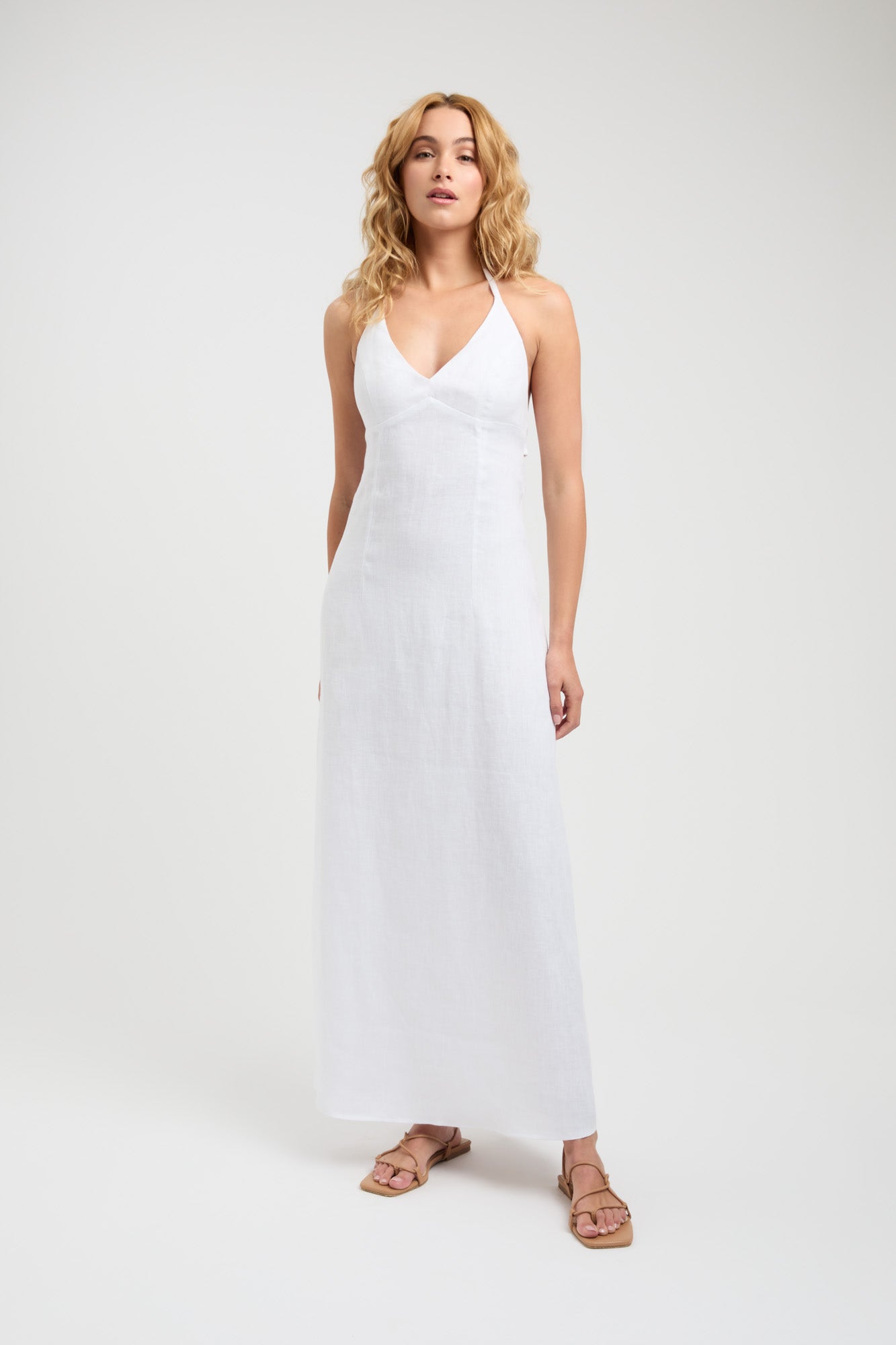 Tahiti Tied Halter Dress NZ KOOKAI