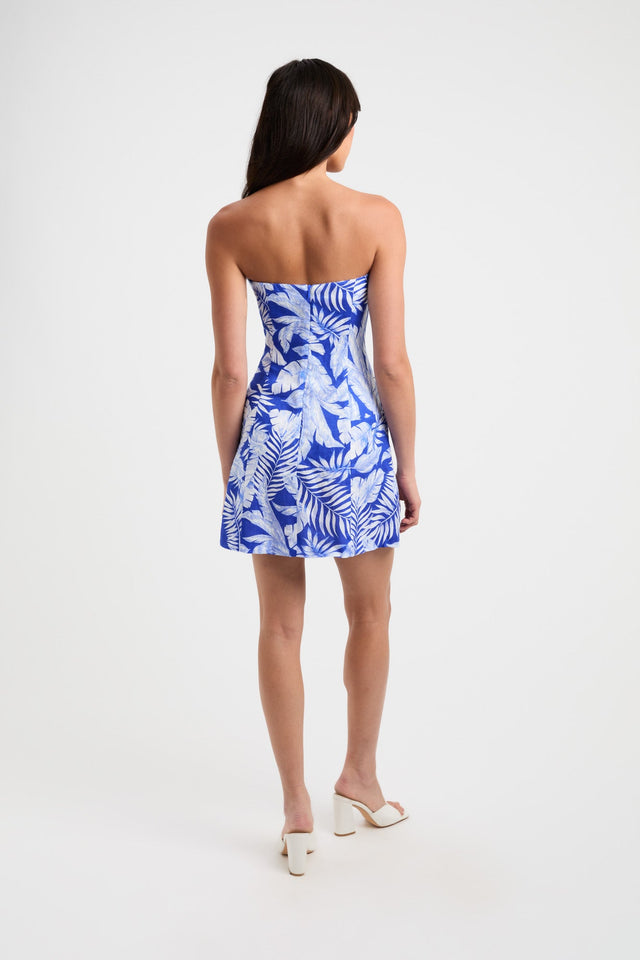 product Justine Strapless Dress Kookai Aline Mini Fitted Straight blue womens-dresses 