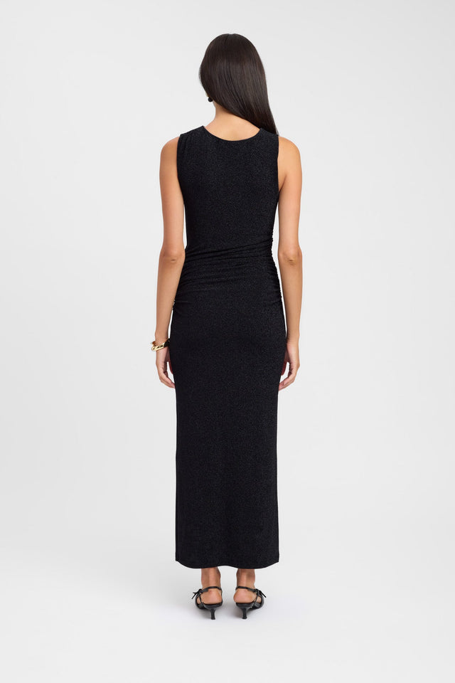 Serena Maxi Dress Kookai Straight Maxi Fitted Boatneck black womens-dresses 