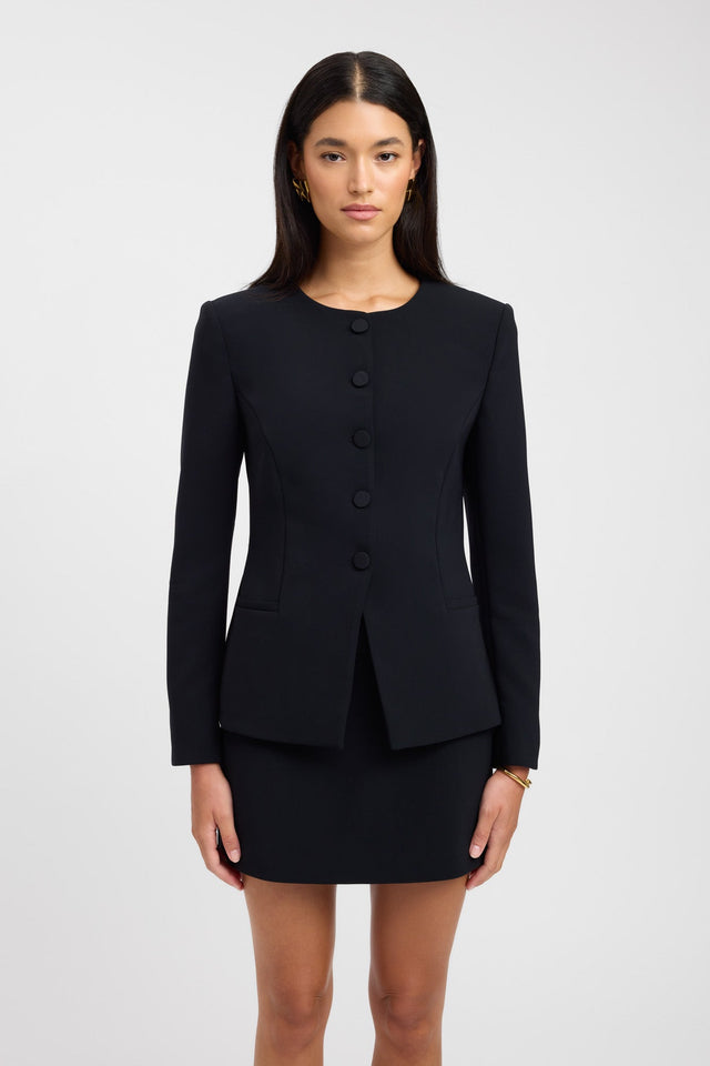 product Alto Crew Jacket Kookai Long sleeve Blazer Regular black womens-coats-and-jackets 