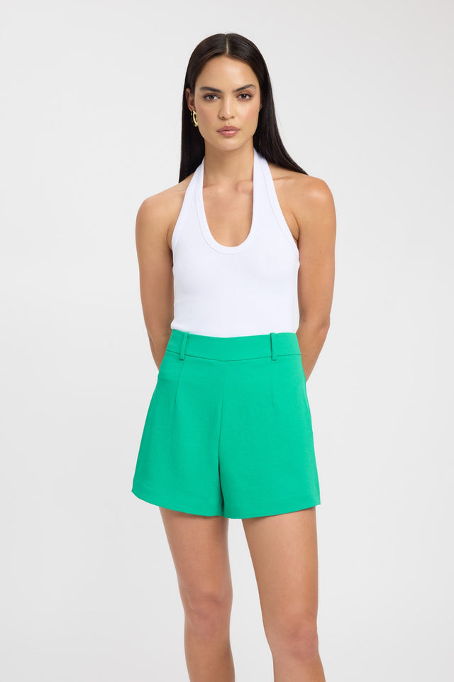 front Oyster Core Short Kookai High-rise Relaxed green womens-shorts 