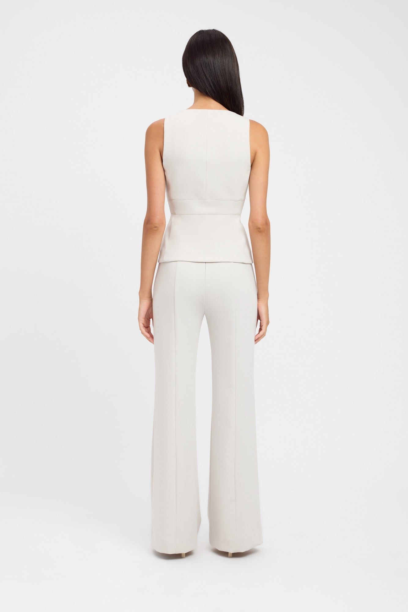 Flare leg white pants best sale