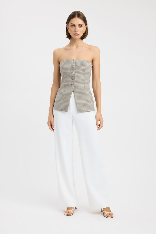 Denver Strapless Button Top