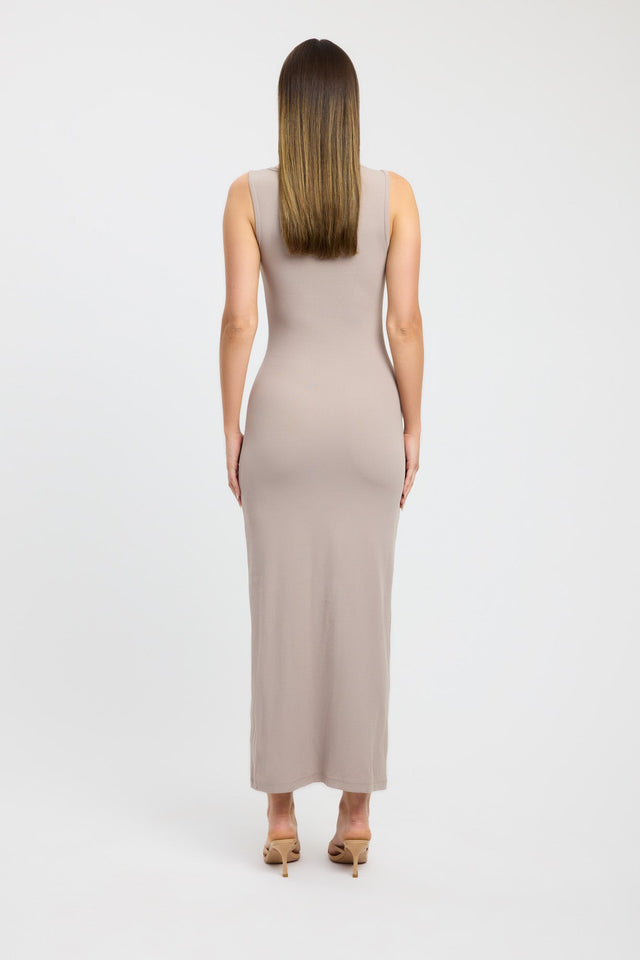 product Zara Maxi Dress Kookai Straight Midi Fitted Boatneck light purple womens-dresses 