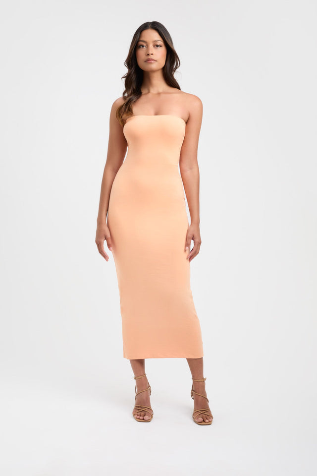 product Matilda Maxi Dress Kookai Bodycon Midi Fitted Straight orange womens-dresses 