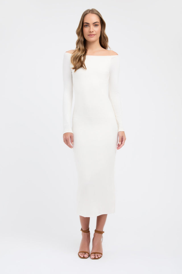 product Ellie Midi Dress Kookai Bodycon Midi Fitted Straight white womens-dresses 