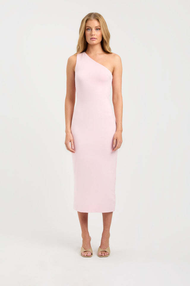 product Alex Midi Dress Kookai Bodycon Midi Fitted Asymmetry pink womens-dresses 