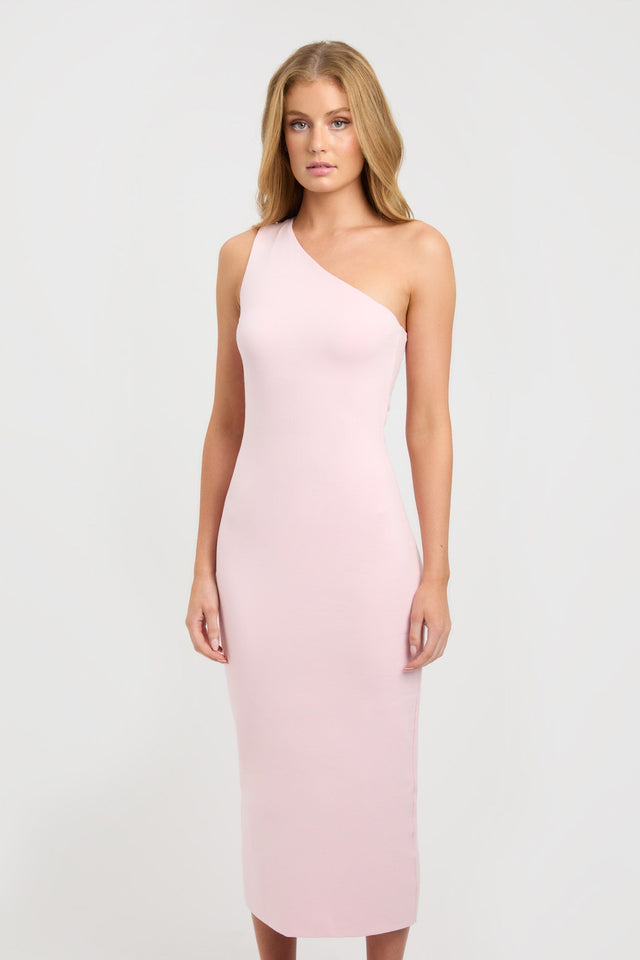 product Alex Midi Dress Kookai Bodycon Midi Fitted Asymmetry pink womens-dresses 