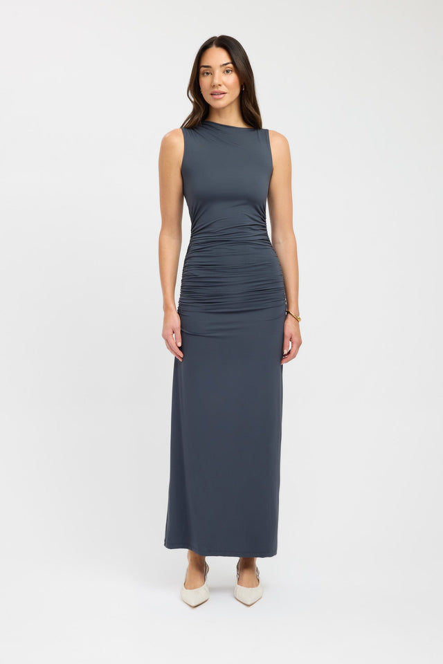 product Alannah Maxi Dress Kookai Straight Maxi Fitted Boatneck darkblue womens-dresses 