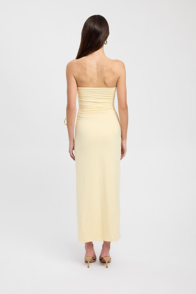 product Tayla Trim Maxi Dress Kookai Bodycon Maxi Fitted Sweetheart yellow womens-dresses 