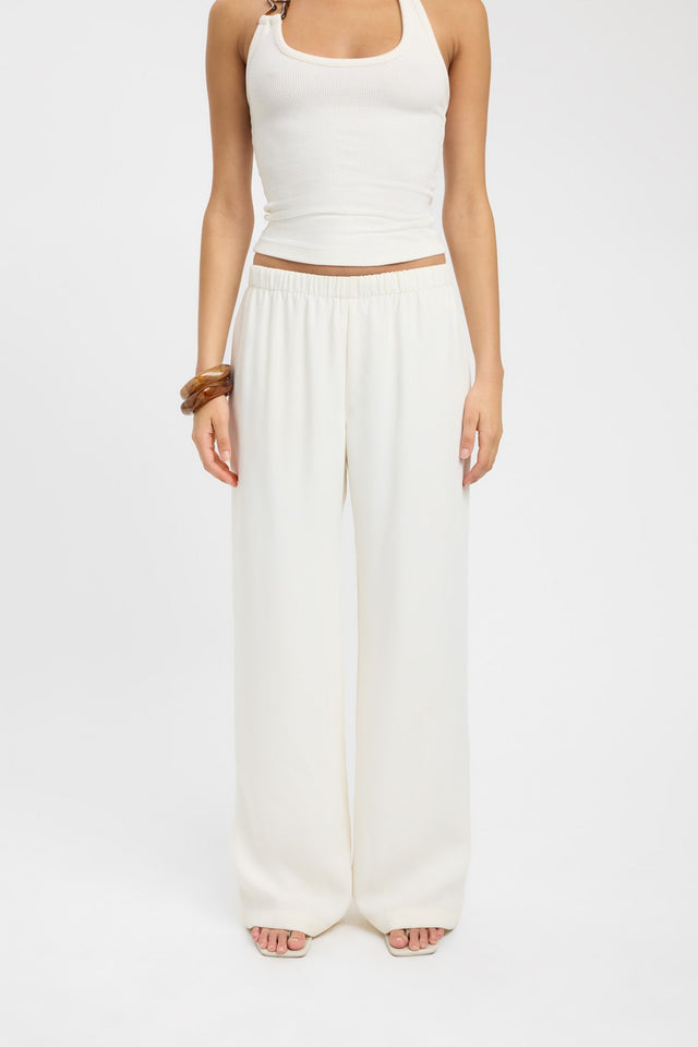 side Maria Elastic Pant Kookai Wide-leg High-rise white womens-regular-pants 