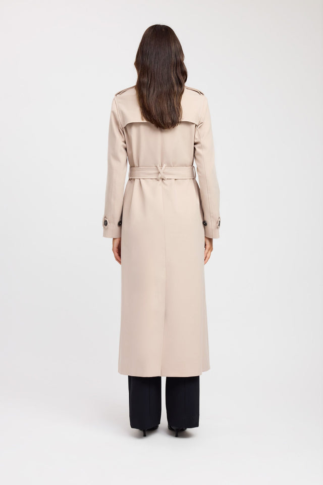 product Berlin Button Trench Kookai Long sleeve Trench-coat Full length beige womens-coats-and-jackets 